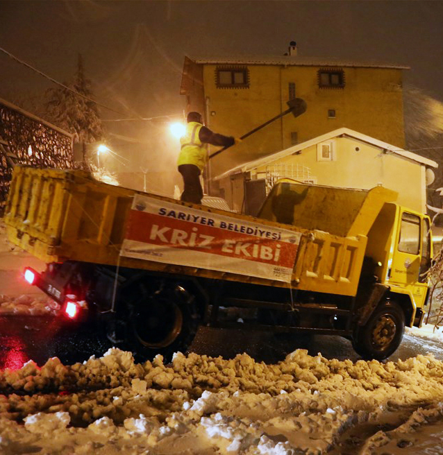 Sarıyer Belediyesi’nin </br>Kar Çalışması Devam Ediyor