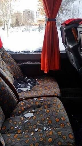 Sarıyer Takım Otobüsü, Diyarbakır'da Taşlı Saldırıya Uğradı