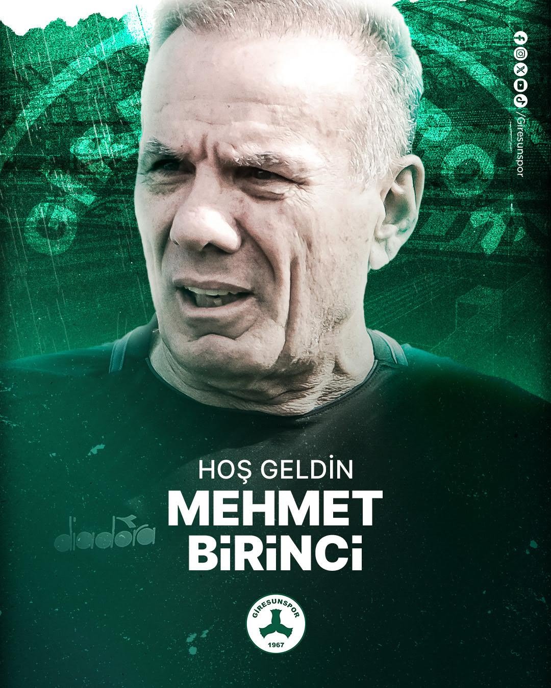 SARIYER'İN KIYMETİNİ BİLEMEDİĞİ </br>BAŞARILI VE VEFAKAR </br>ESKİ HOCAMIZ MEHMET BİRİNCİ </br>GİRESUNSPOR'UN </br>TEKNİK DİREKTÖRÜ OLDU!!!