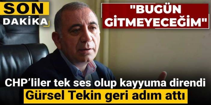 CHP'liler tek ses olup kayyuma </br>Direniyor! </br>Tekin'den çelişkili açıklamalar geliyor
