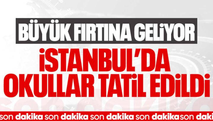 İSTANBUL'DA </br>PERŞEMBE GÜNÜ </br>OKULLAR TATİL EDİLDİ