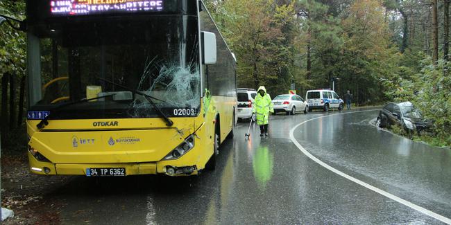 Sarıyer'de 'Yağmur' Kazası 1 Ağır Yaralı