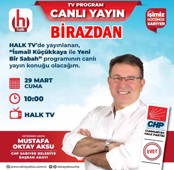 MUSTAFA OKTAY AKSU </br>HALK TV'DE </br>CANLI YAYIN KONUĞU OLACAK.