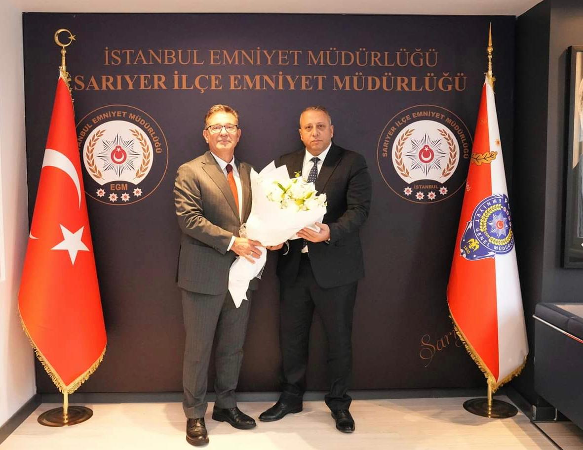 BAŞKAN AKSU’DAN  </br>SARIYER İLÇE EMNİYET MÜDÜRÜ </br>HAKAN ALPASLAN KIRBAŞ’A ZİYARET