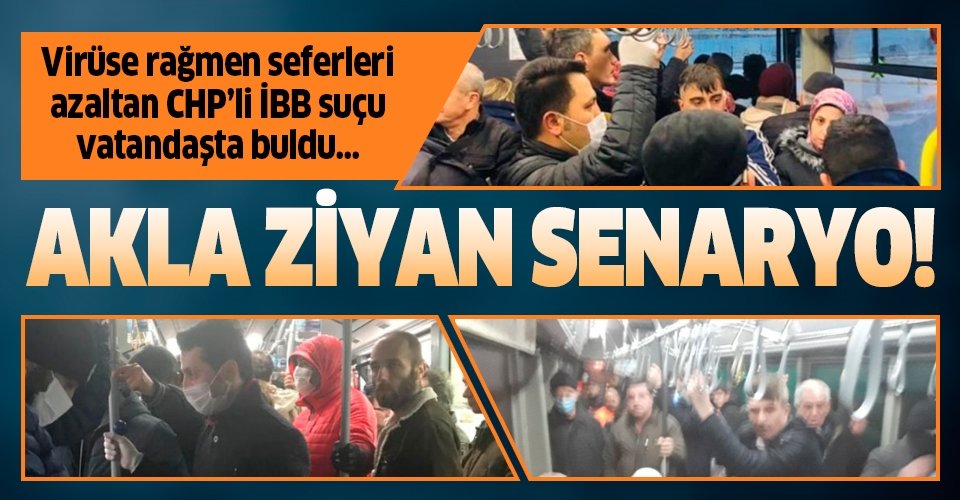 Koronavirüse rağmen seferleri azaltan İBB’den akla ziyan senaryo! Suçu vatandaşta buldular.