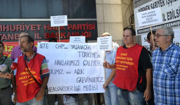 Taşeron İşçiler Sarıyer Belediyesi Önünde Eylem Yaptı