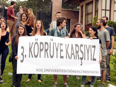 Garipçe'de 3. Köprüye öğrenci protestosu