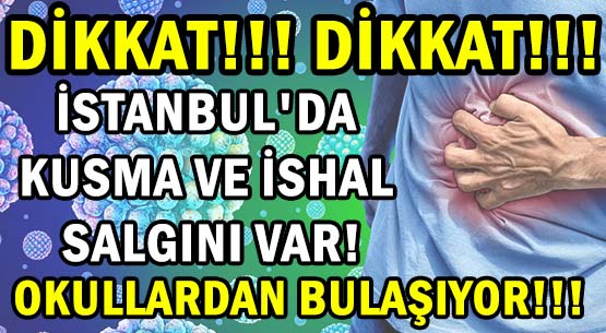 DİKKAT!!! DİKKAT!!!  </br>İSTANBUL'DA </br>KUSMA VE İSHAL SALGINI VAR! </br>OKULLARDAN BULAŞIYOR!!!