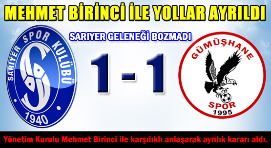 Mehmet Birinci ile yollar ayrıldı