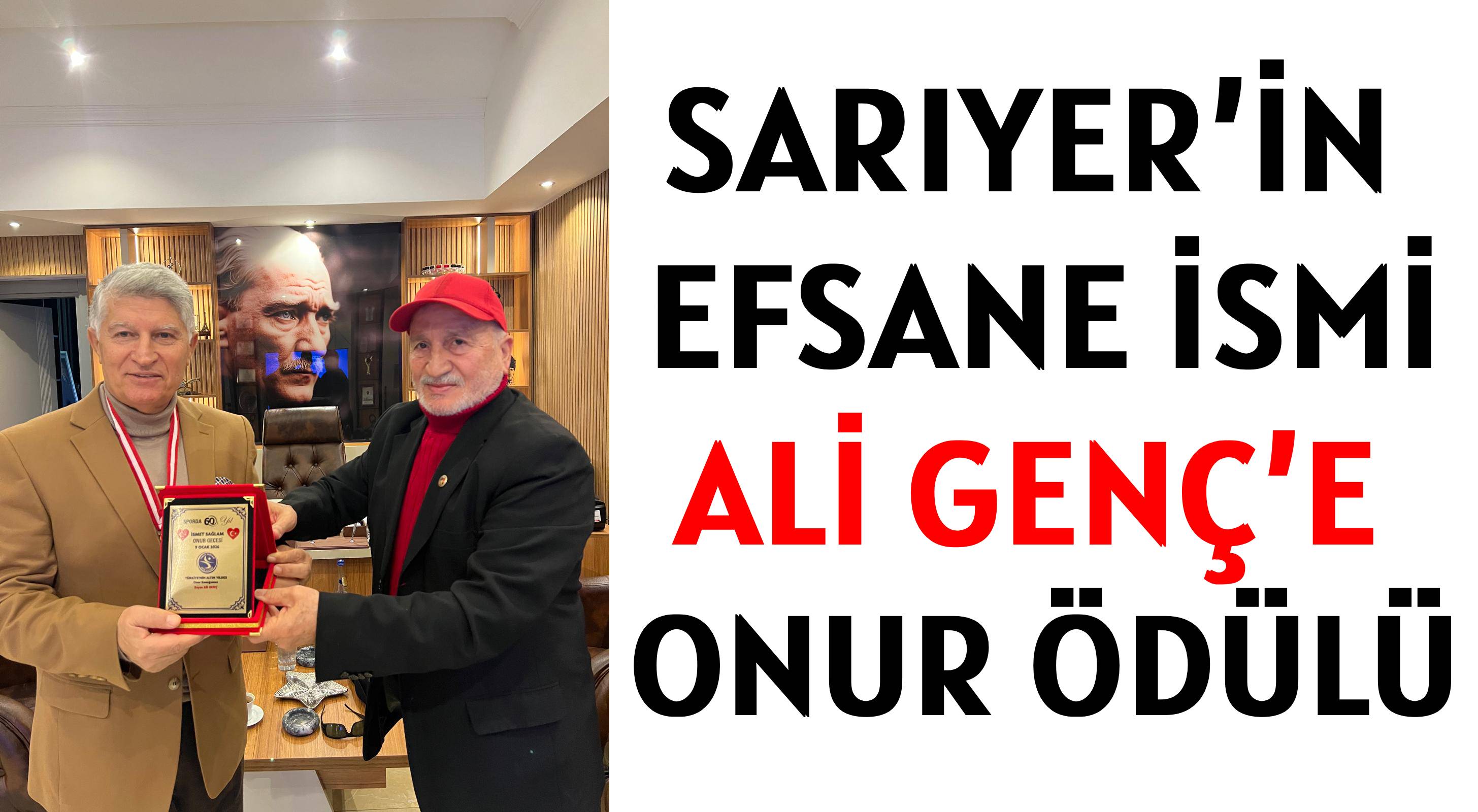 SARIYER’İN EFSANE İSMİ </br>ALİ GENÇ’E ONUR ÖDÜLÜ