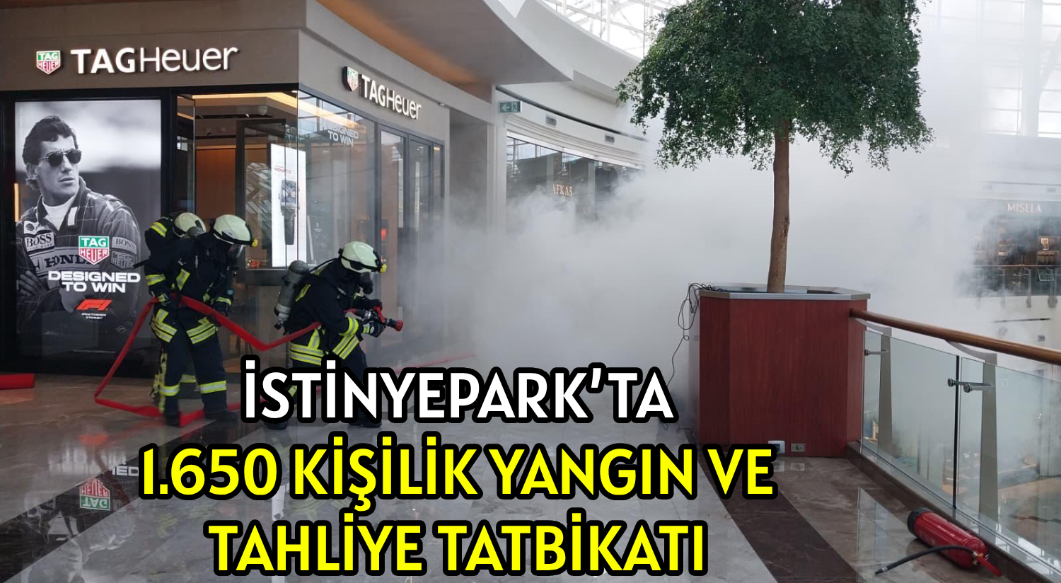 İSTİNYEPARK’TA </br>1.650 KİŞİLİK YANGIN VE </br>TAHLİYE TATBİKATI