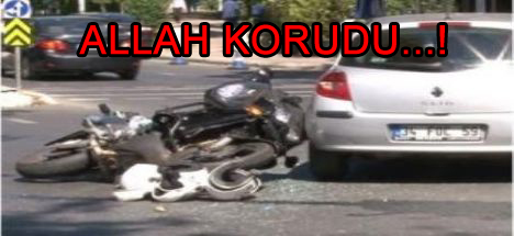 Motorize ekipler kaza yaptı 2 yaralı